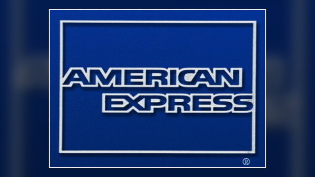 The American Express logo on a white background.