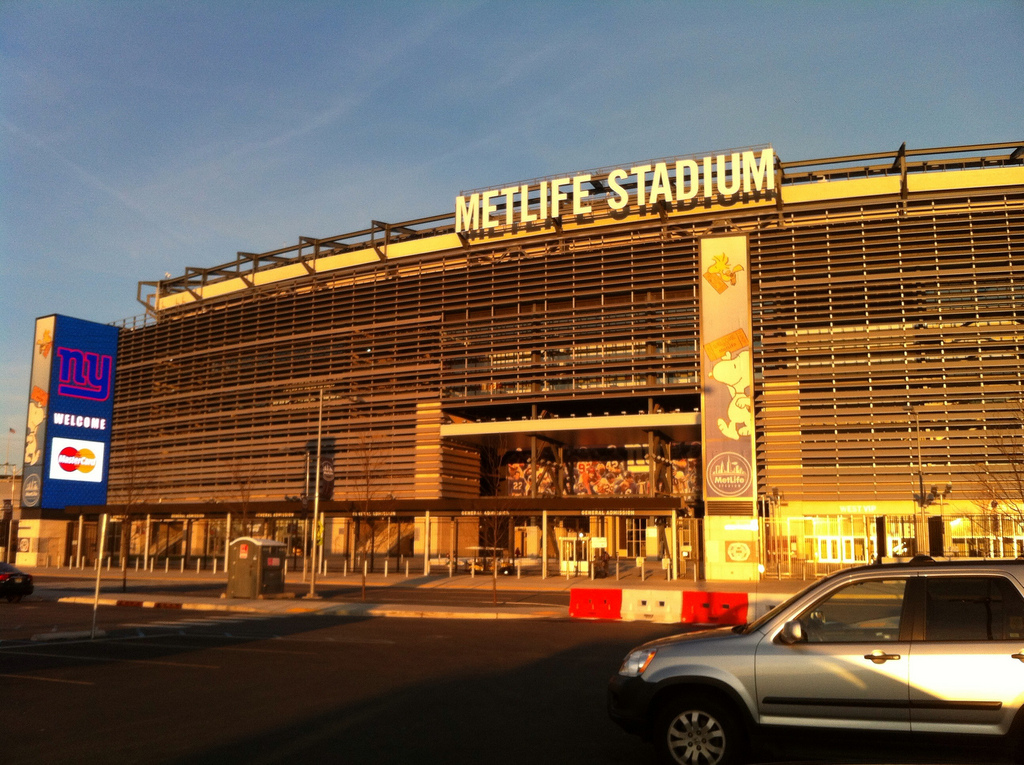 Exterior of MetLife Stadium in East Rutherford, New Jersey.