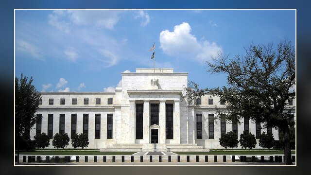 Exterior of the Marriner S. Eccles Federal Reserve Board Building (Federal Reserve) in Washington, D.C.