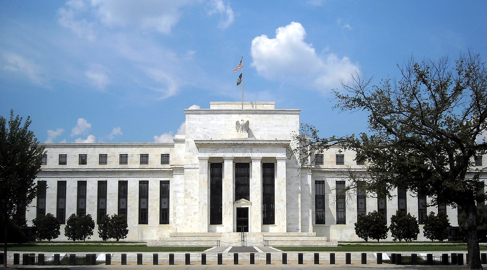 Exterior of the Marriner S. Eccles Federal Reserve Board Building (Federal Reserve) in Washington, D.C.