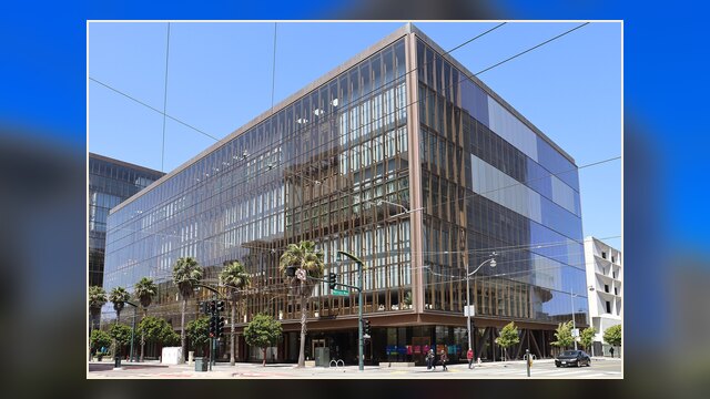 Exterior of the office building at 1515 Third Street in Mission Bay, San Francisco — the building identified as OpenAI’s headquarters.